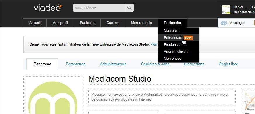 viadeo crea page 1